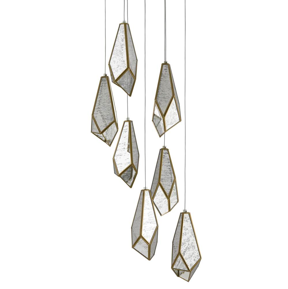 Currey And Company  Glace 7-light Multi-drop Pendant
