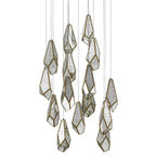 Currey And Company  Glace Round  15-light Multi-drop Pendant