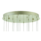 Currey And Company 9000-0705 Painted Silver,Antique Brass Glace Round  15-light Multi-drop Pendant Image 2