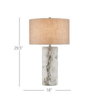 Currey And Company 6000-0979 Birch White,Gray Faux Birch Table Lamp Image 2