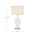 Currey And Company 6000-1009 White Zeta White Table Lamp Image 2