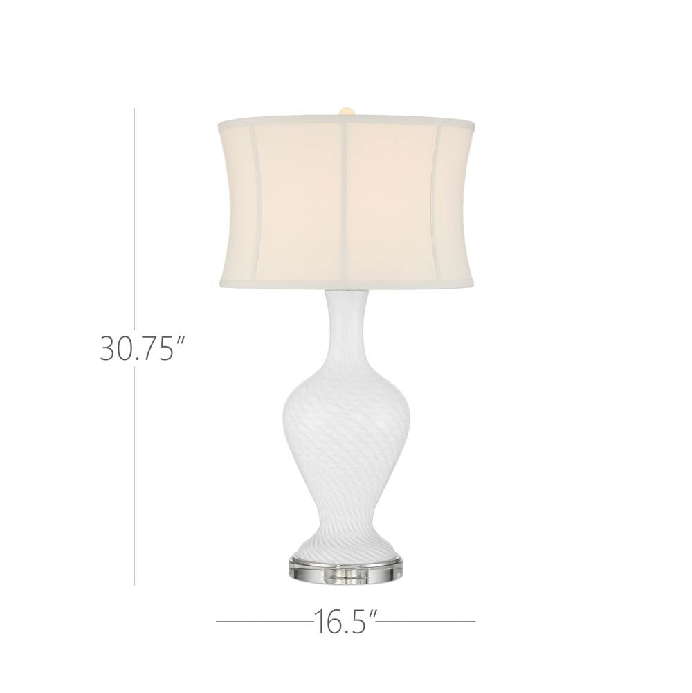 Currey And Company 6000-1009 White Zeta White Table Lamp Image 2