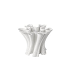 Currey And Company 1200-0935 White Godet Twist White Vase Image 1