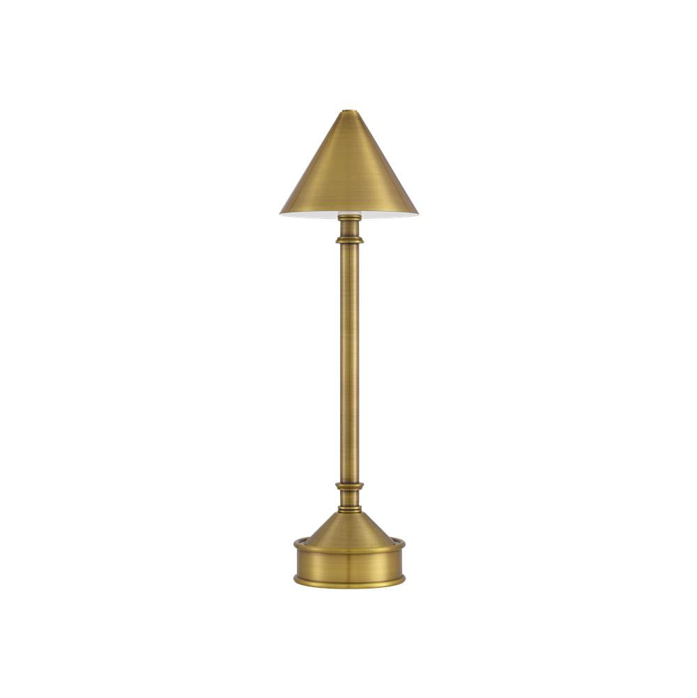 Currey And Company 6700-0007 Brass Traipse Brass Cordless Table Lamp Image 7