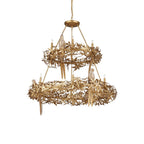 Currey And Company 9000-1321 Gold Aviary Gold Two-tier Chandelier Image 8