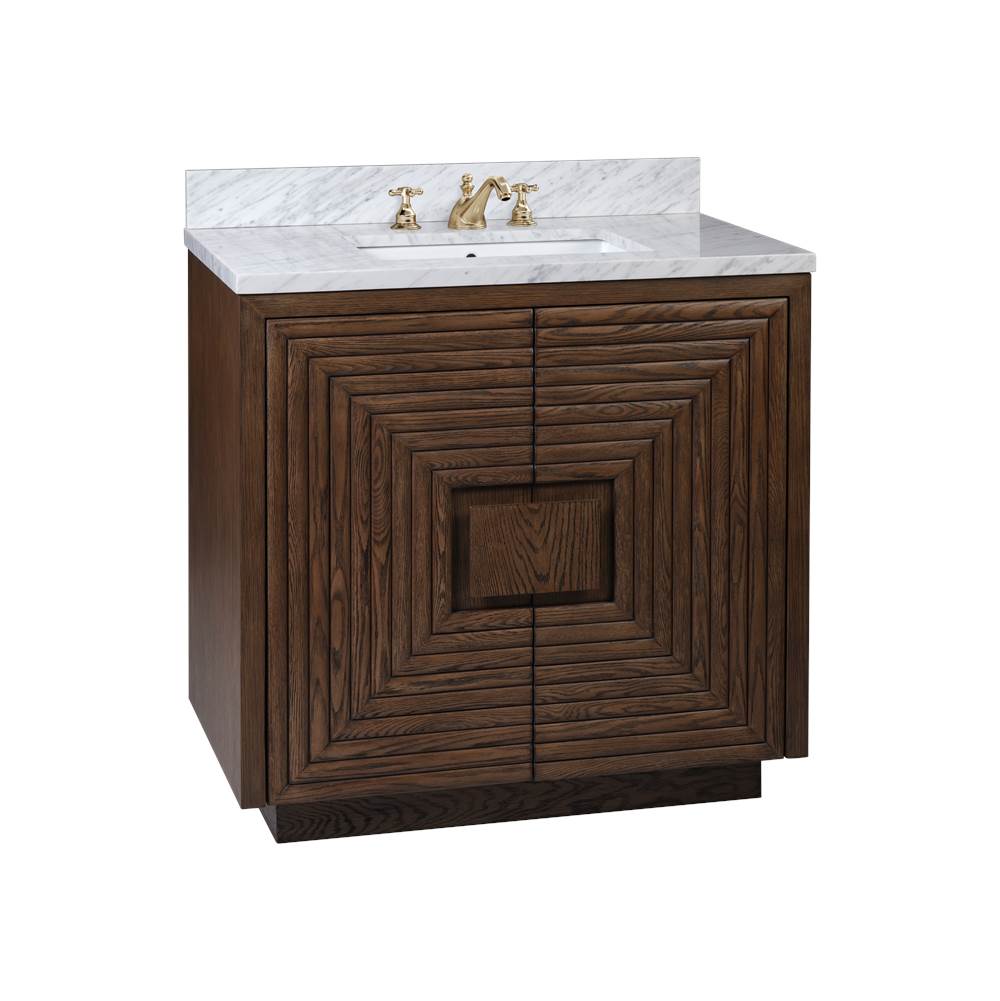 Currey And Company 3800-0012  Morombe 36'' Cocoa Marble Vanity With Rectangular Undermount Sink Image 1