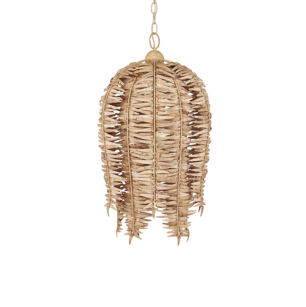 Currey And Company 9000-1251 Natural,Coco Cream Tiptur Pendant Image 3