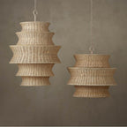 Currey And Company 9000-1083 Bleached Natural,Vanilla Phebe Large Chandelier Image 2