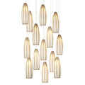 Currey And Company 9000-1188 White,Antique Brass,Silver Parish 15-light Round Multi-drop Pendant Image 1