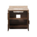 Currey And Company 3800-0011 Cocoa,Natural,White Morombe 36'' Cocoa Vanity With Rectangular Undermount Sink Image 5