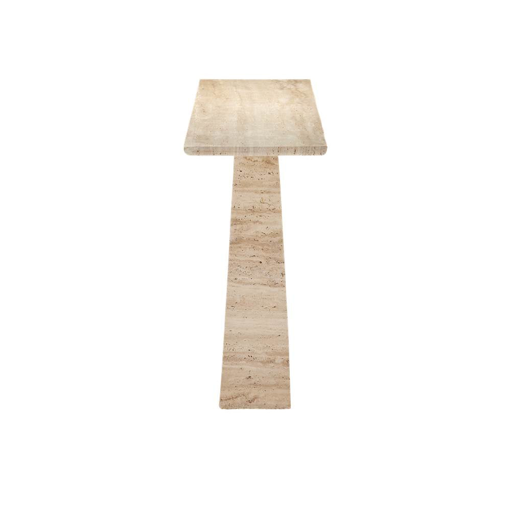 Currey And Company 3000-0286 Natural Beige Demi Travertine Console Table Image 2