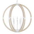 Currey And Company 9000-1131 Sandstone,Sugar White Bastian Sandstone Orb Chandelier Image 1