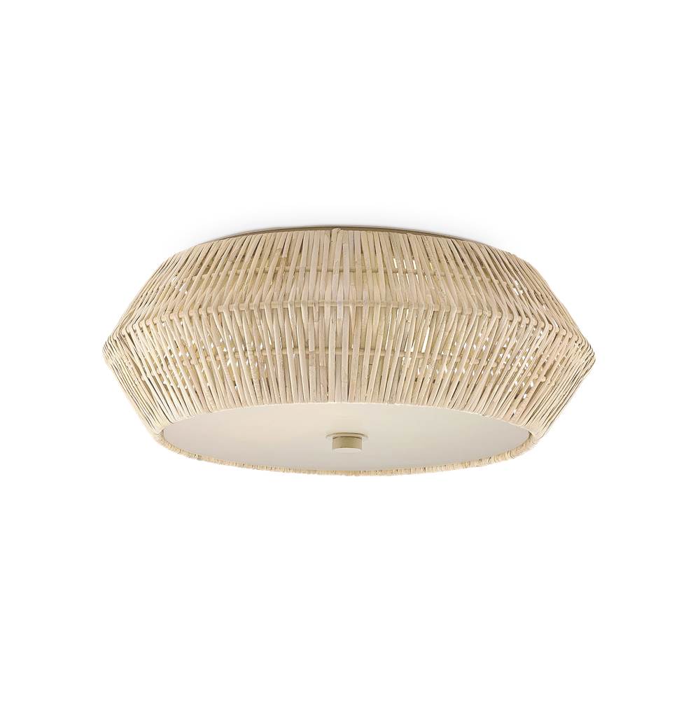 Currey And Company 9999-0078 White Antibes White Flush Mount Image 1