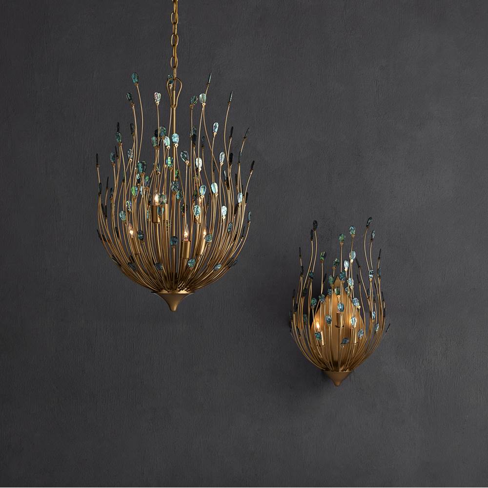 Currey And Company 5000-0247 Contemporary Gold,Natural Delphos Wall Sconce Image 2