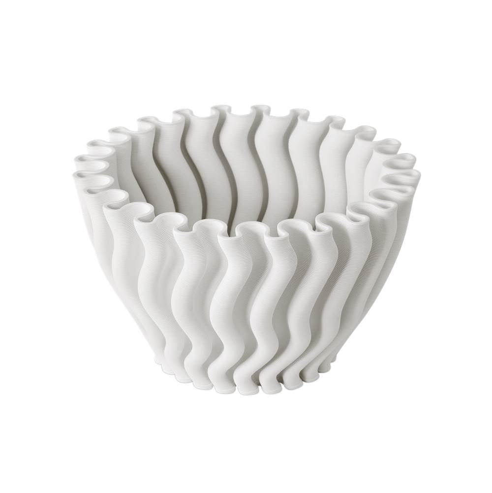 Currey And Company 1200-0933 White Ripple White Vase Image 5