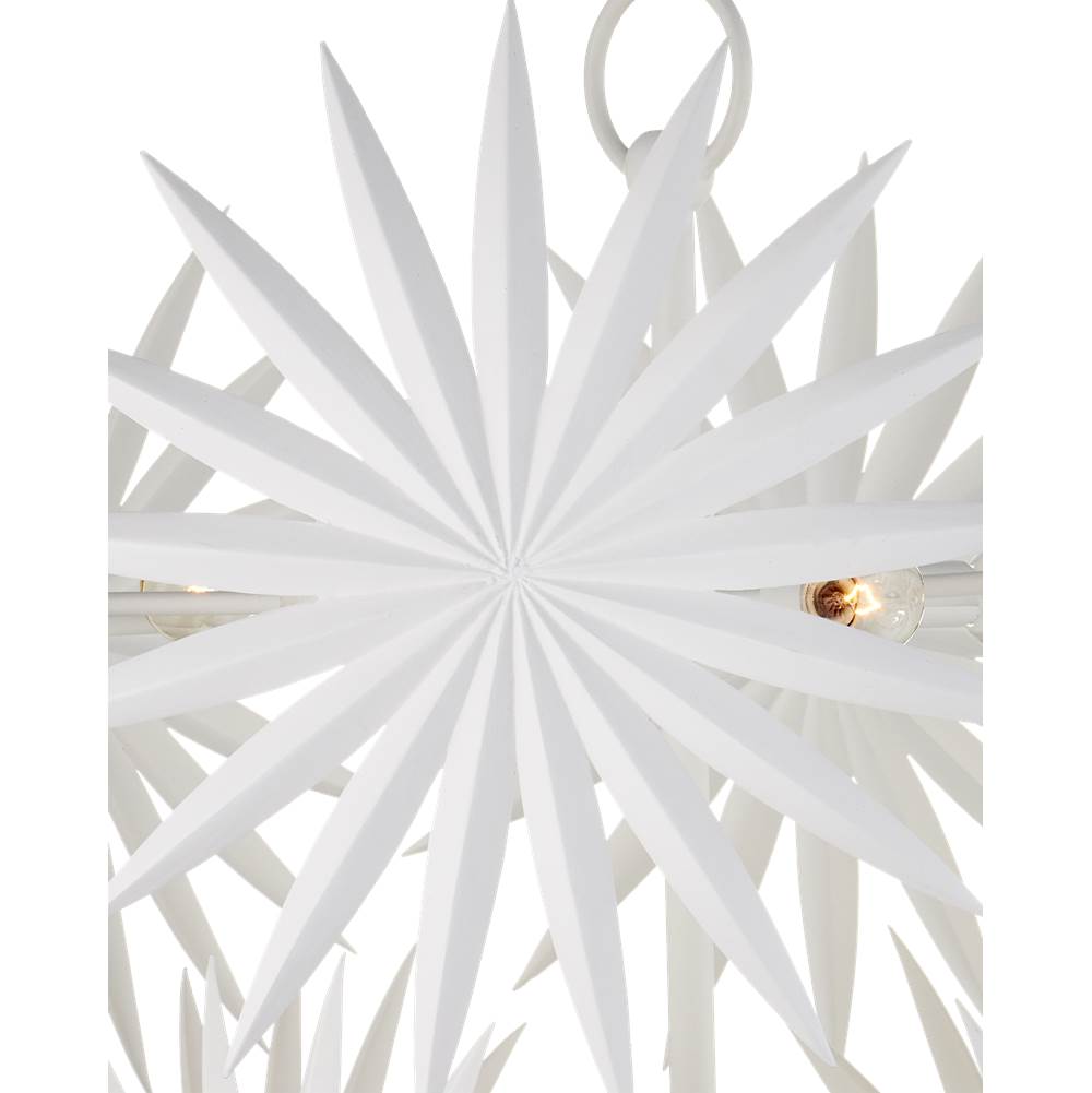 Currey And Company 9000-1204 Gesso White Bismarkia Medium White Chandelier Image 2