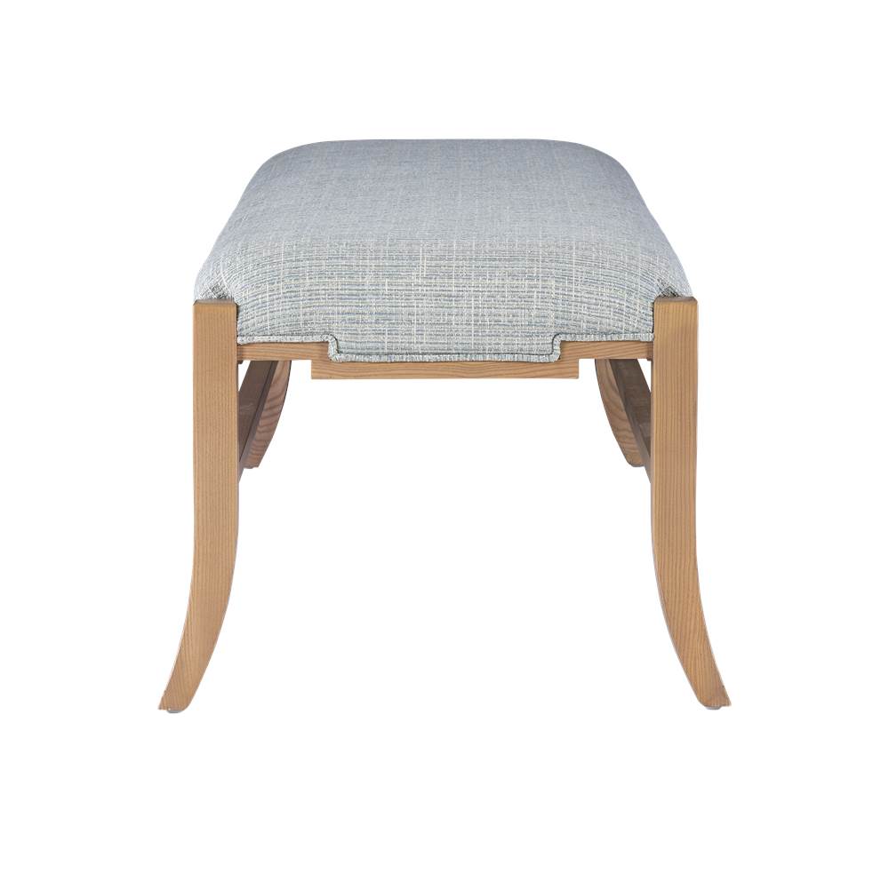 Currey And Company 7000-1002 Blonde Ash Wood Melanie Blonde Bench, Greenlight Powder Image 2