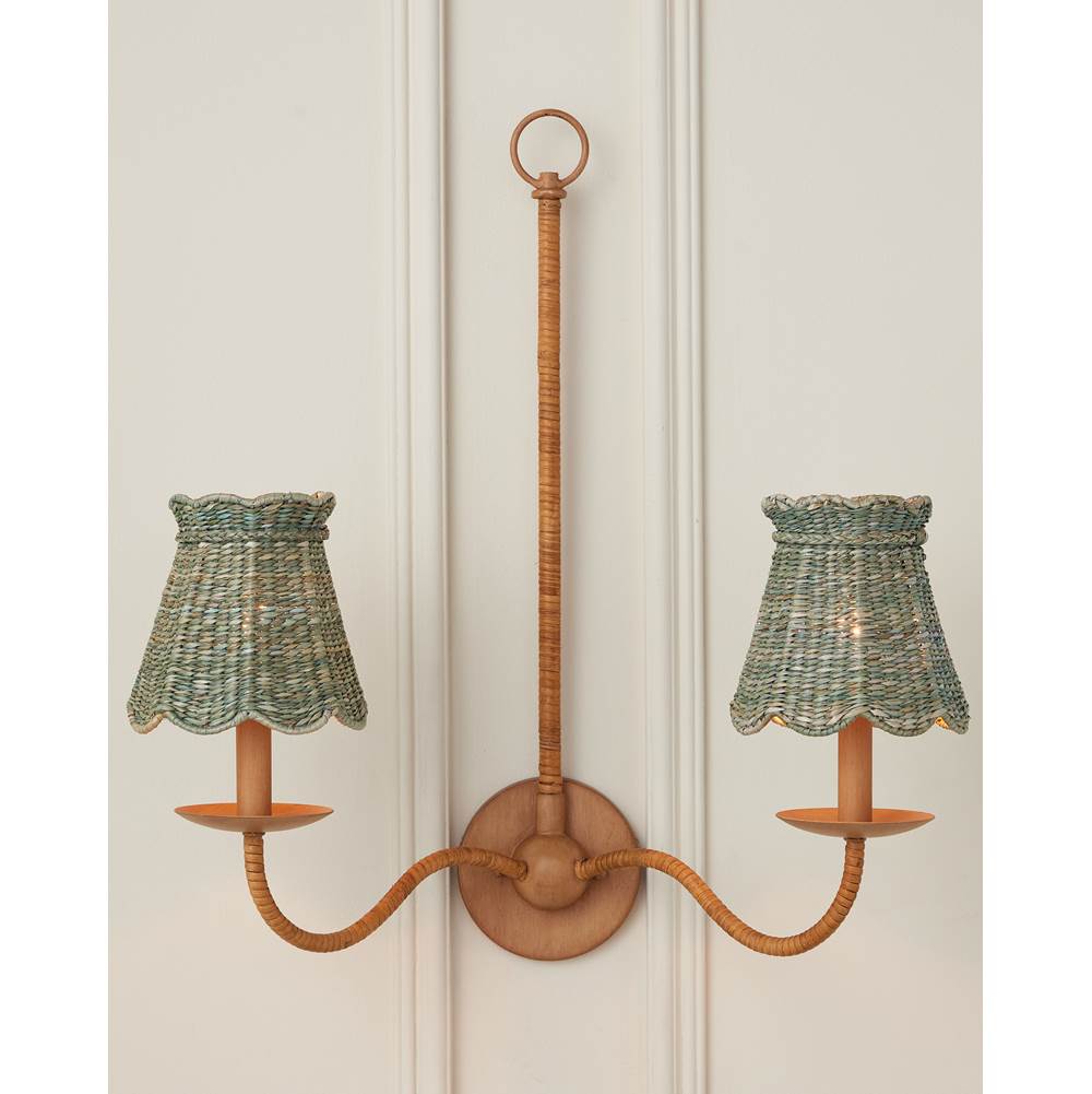 Currey And Company 0900-0038 Teal Annabelle Light Teal Tapered Chandelier Shade Image 2