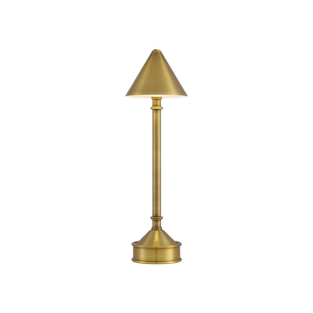 Currey And Company 6700-0007 Brass Traipse Brass Cordless Table Lamp Image 1