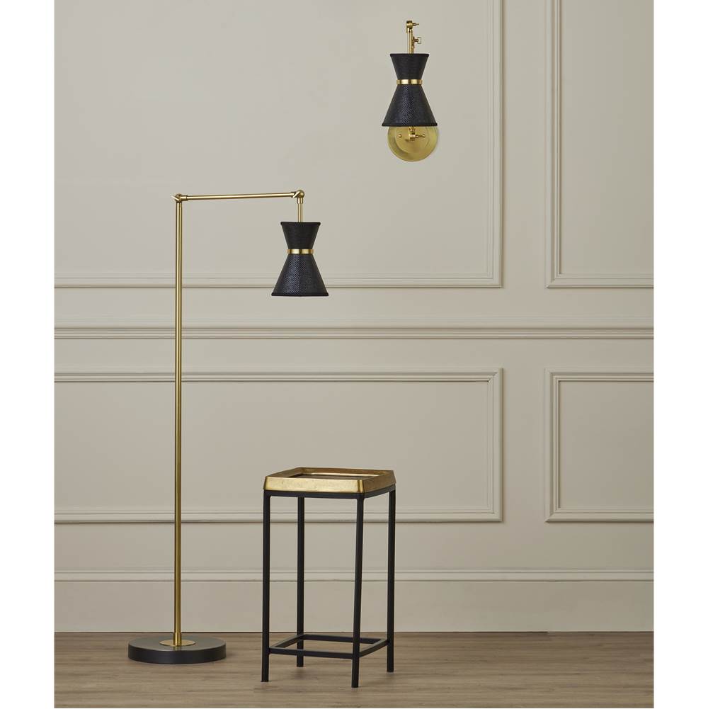 Currey And Company 5000-0237 Polished Brass,Black Avignon Wall Sconce Image 2