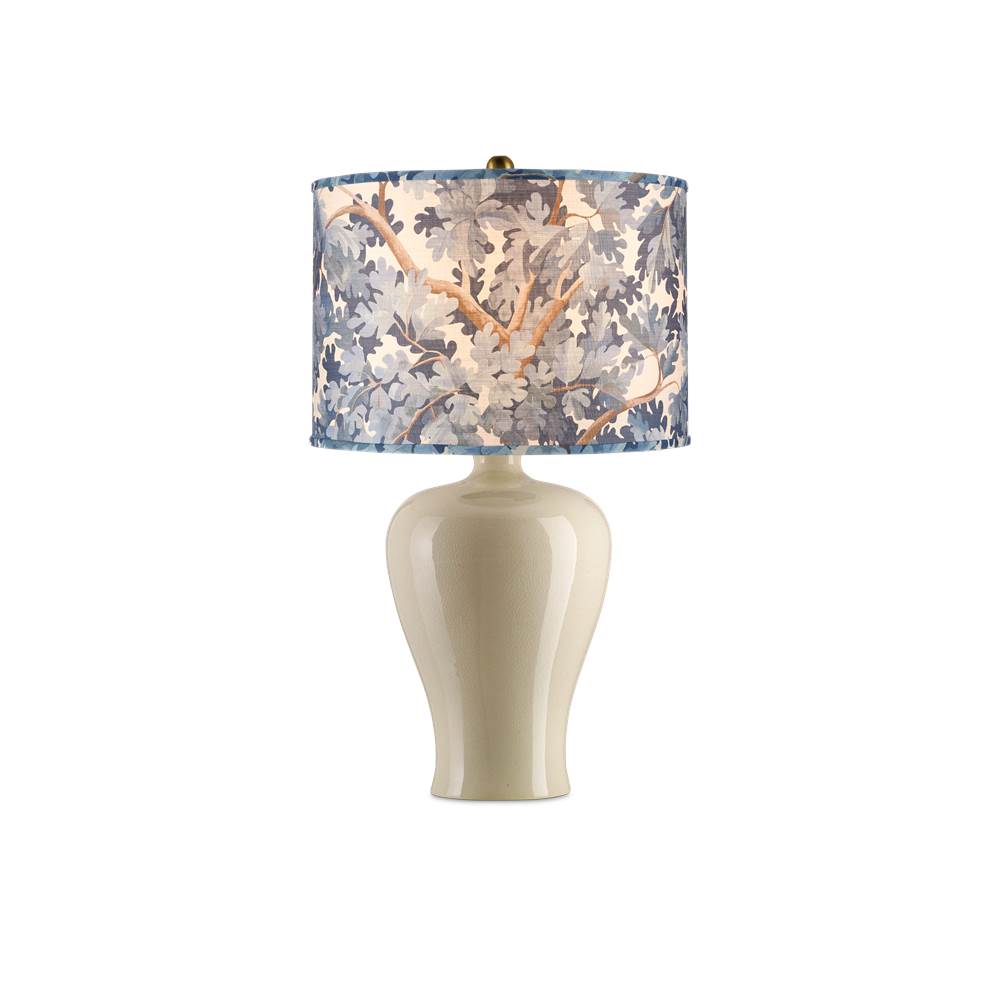 Currey And Company 0900-6011 Blue Woodland Blue Drum Lamp Shade Image 2