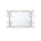 Currey And Company 1000-0162 Silver Forget-me-not Silver Rectangular Mirror Image 6