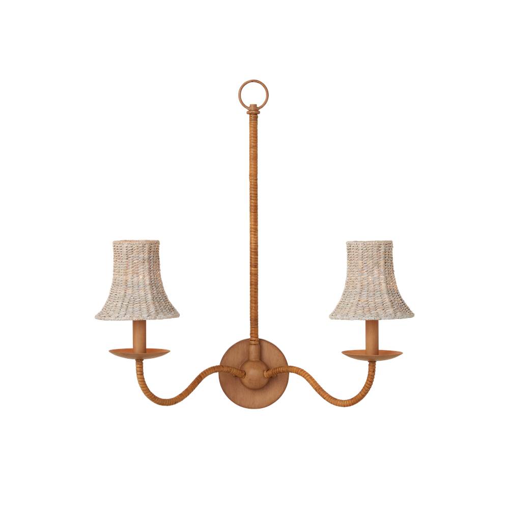 Currey And Company 0900-0040 Whitewash Bell Whitewashed Chandelier Shade Image 6