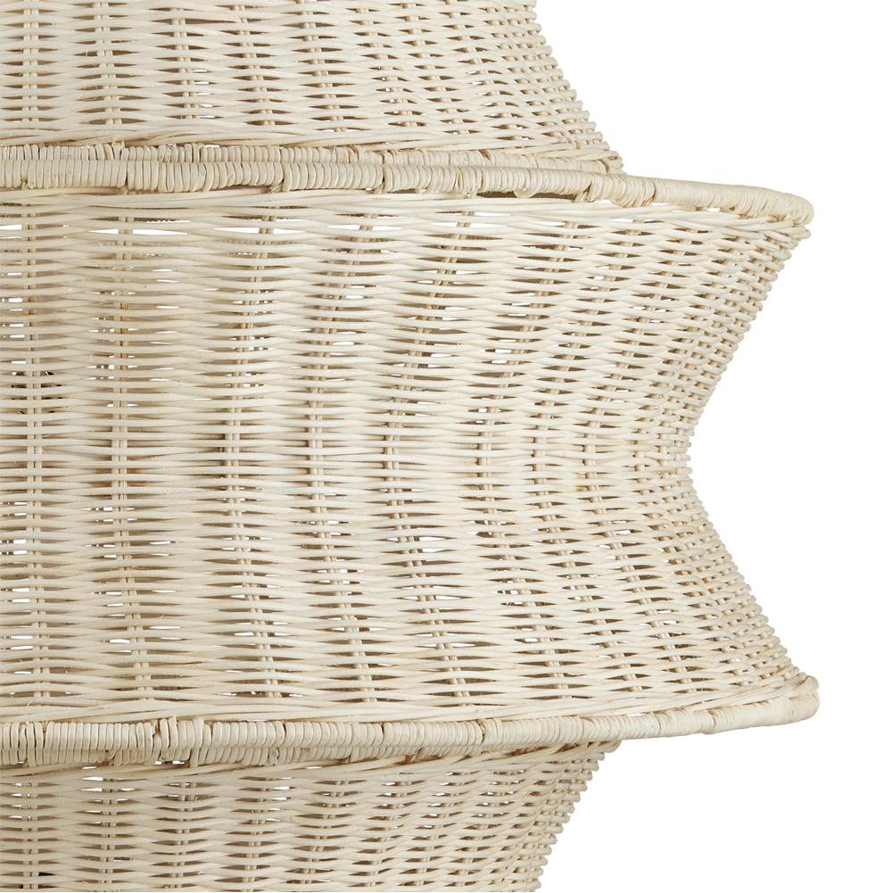 Currey And Company 9000-1083 Bleached Natural,Vanilla Phebe Large Chandelier Image 4