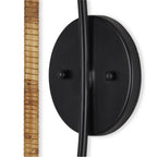 Currey And Company 5000-0229 Natural,Satin Black Capriole Wall Sconce Image 3