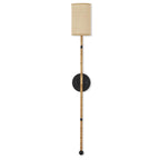 Currey And Company 5000-0229 Natural,Satin Black Capriole Wall Sconce Image 4