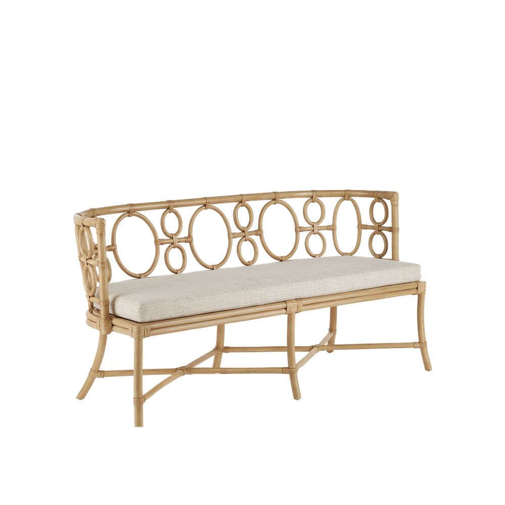 Currey And Company 7000-0592  Tegal Natural Bench, Finn Natural Image 1