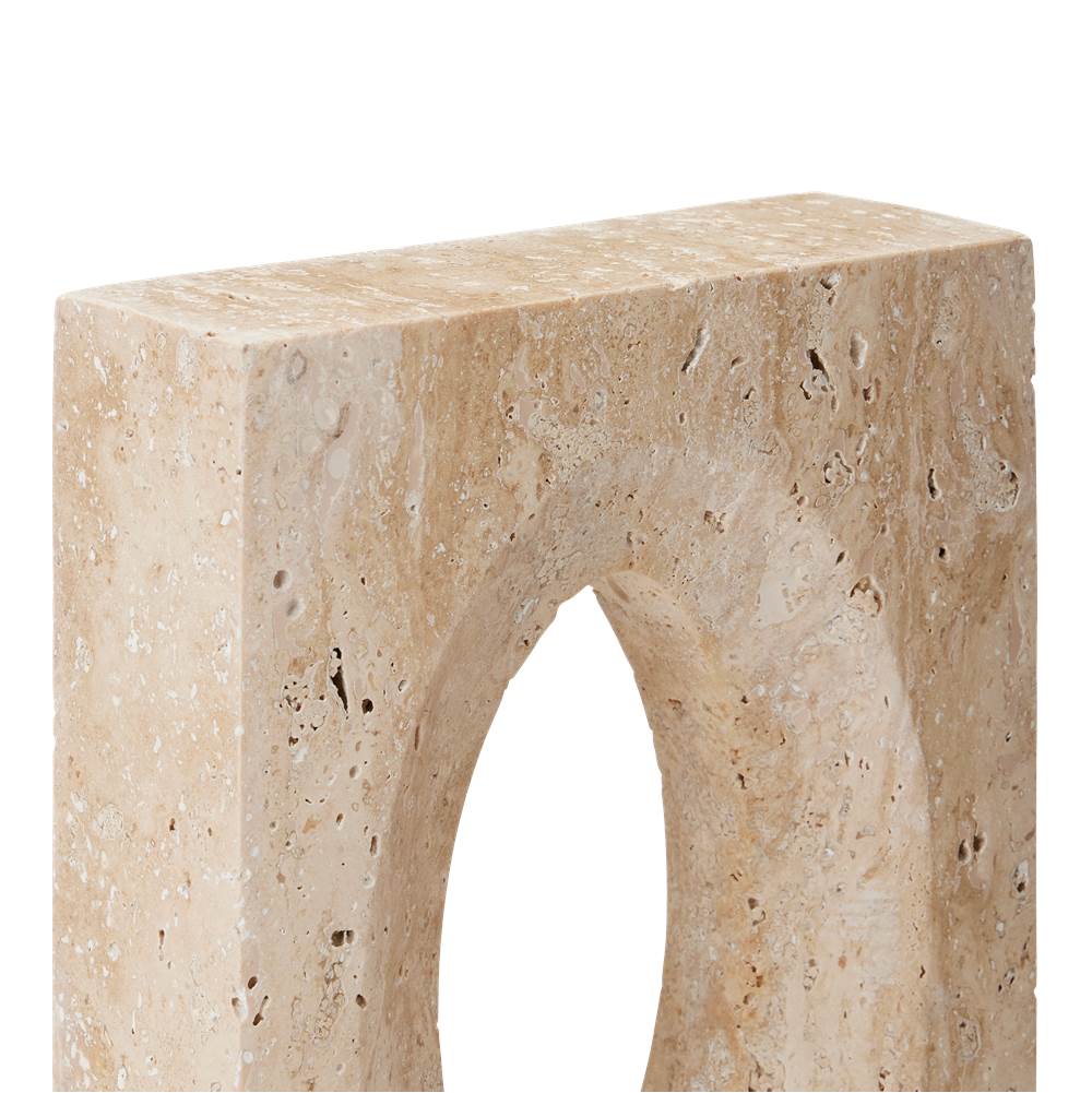 Currey And Company  Demi Travertine Bookends Set Of 2