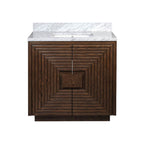 Currey And Company 3800-0012  Morombe 36'' Cocoa Marble Vanity With Rectangular Undermount Sink Image 6