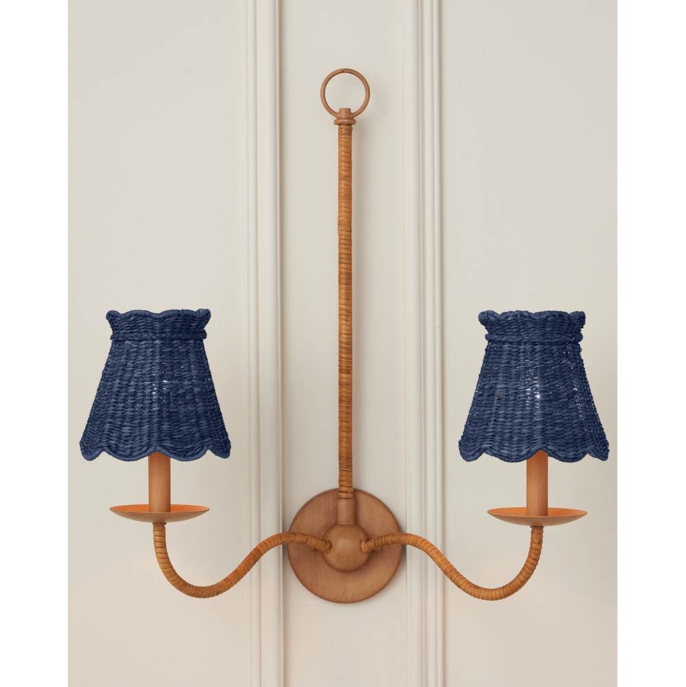 Currey And Company 0900-0037 Indigo Annabelle Indigo Tapered Chandelier Shade Image 2