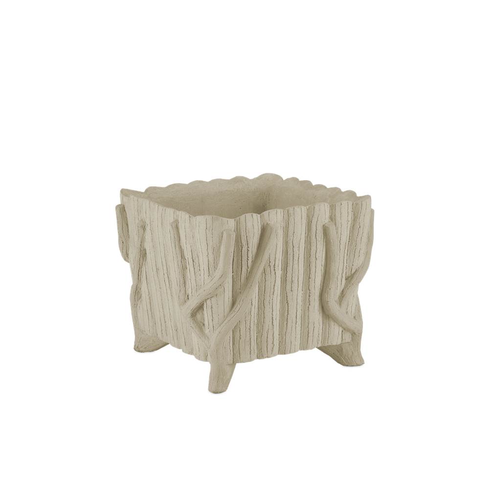 Currey And Company 2200-0023 Portland,Faux Bois Square Faux Bois Planter Image 1