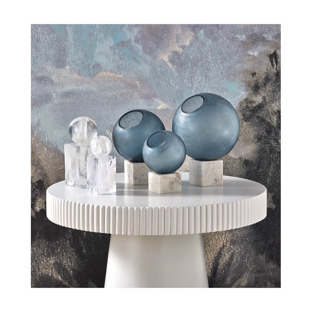 Currey And Company 1200-0908 White Swirl Nova White Objects Set Of 2 Image 2