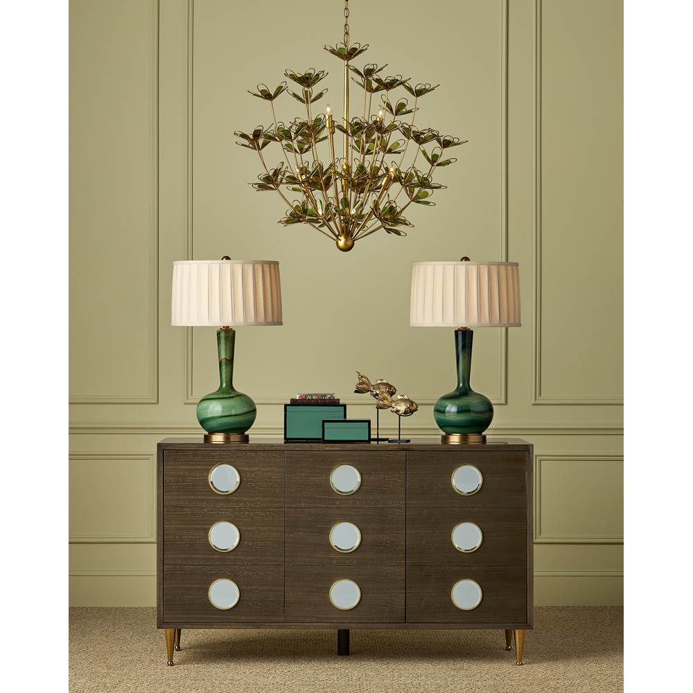 Currey And Company 6000-0925 Green,Antique Brass Lamartine Table Lamp Image 3
