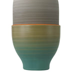 Currey And Company  Happy 80's Gray, Beige, Orange And Blue Vase Set Of 3