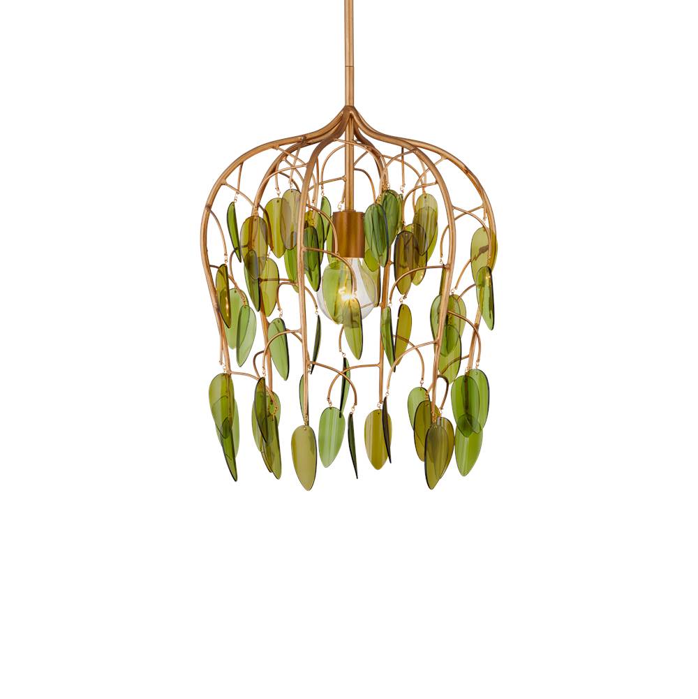 Currey And Company 9000-1227 Brass,Green Midsummer Pendant Image 1
