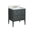 Currey And Company 3800-0009 Vintage Navy,Natural,White,Brushed Brass,Polished Nickel Santos 28'' Vintage Navy Vanity With Rectangular Undermount Sink Image 1