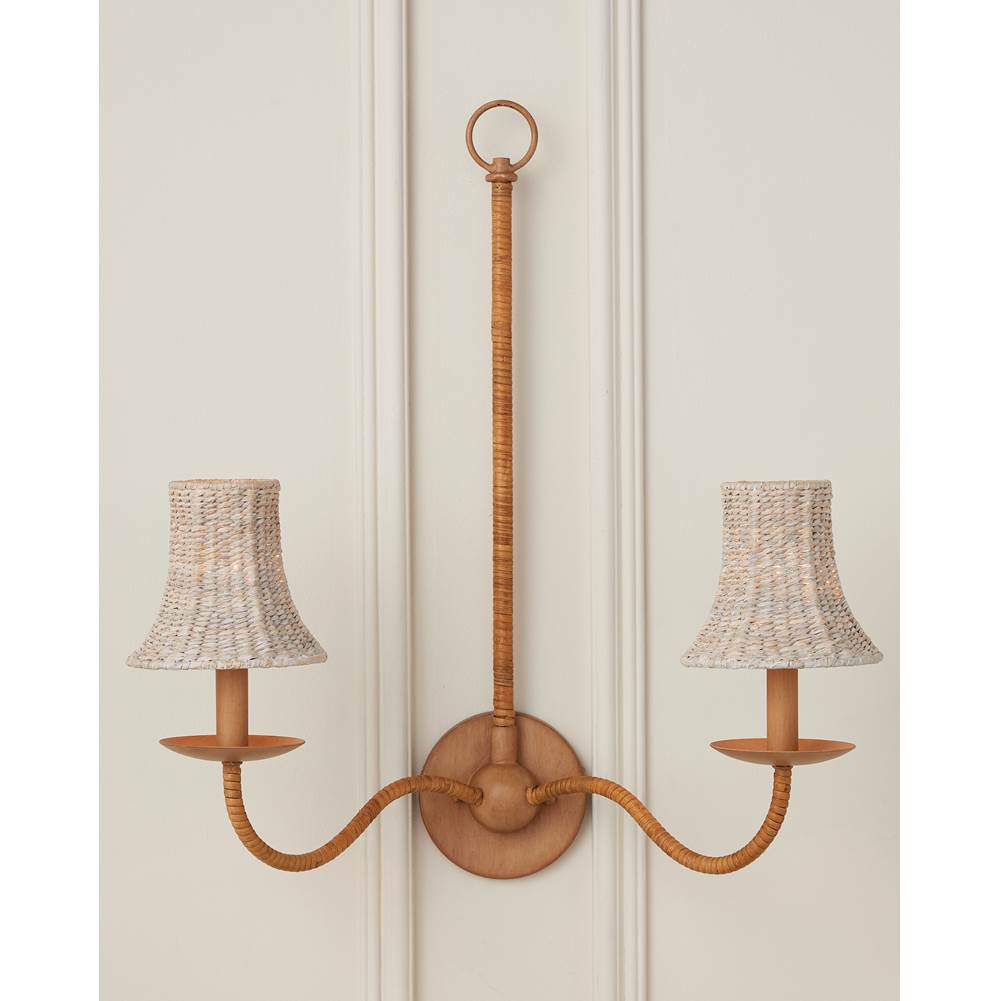 Currey And Company 0900-0040 Whitewash Bell Whitewashed Chandelier Shade Image 2