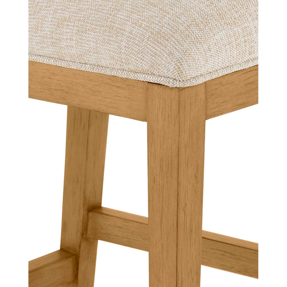 Currey And Company 7000-0912 Sea Sand,Uv Liller Malt,Satin Brass Santos Sea Sand Bar Stool, Liller Malt Image 9