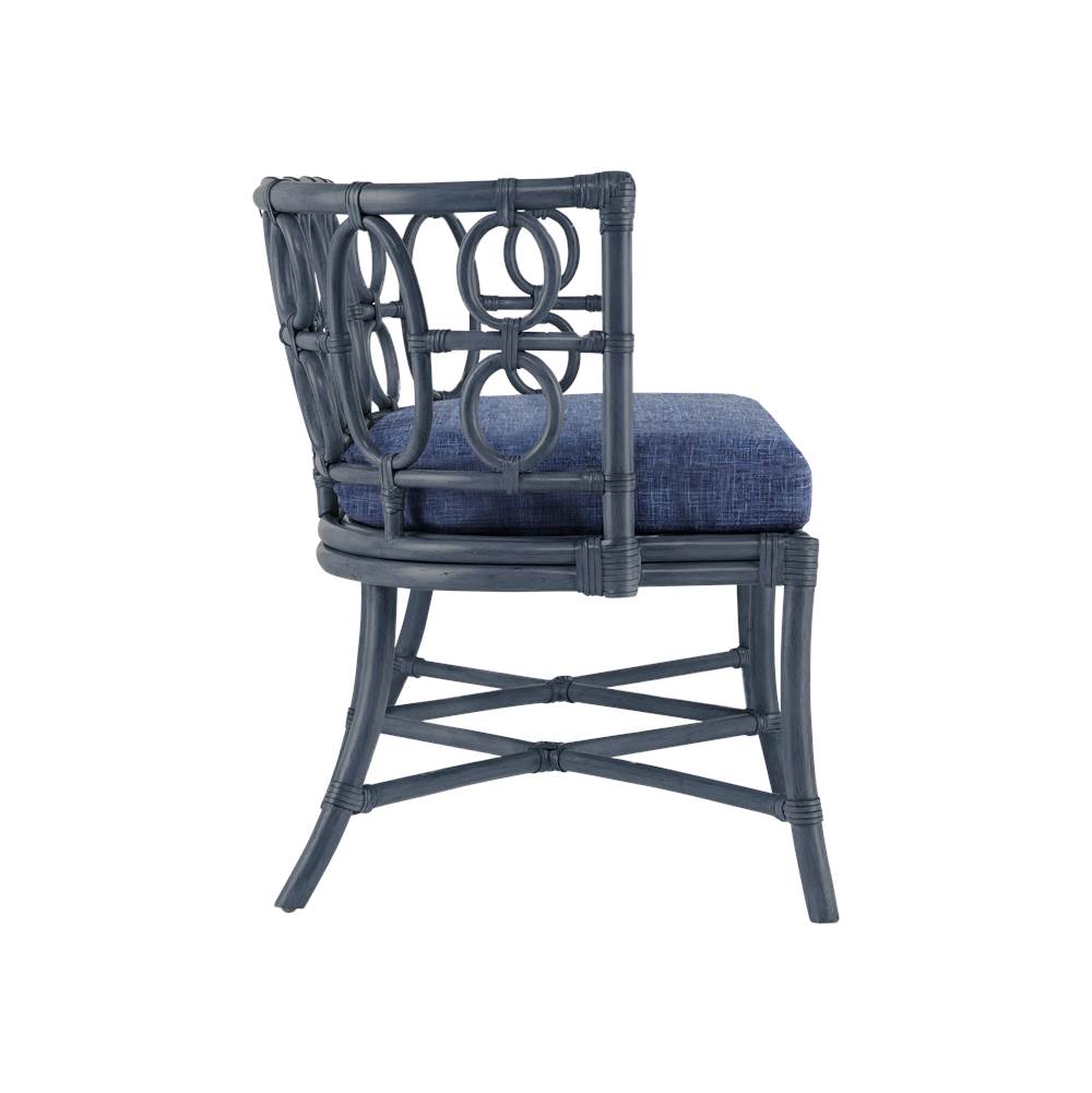 Currey And Company 7000-0812 Vintage Navy,Finn Indigo Tegal Navy Bench, Finn Indigo Image 2