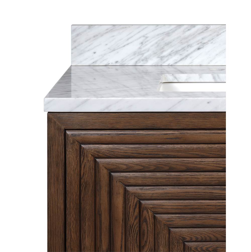 Currey And Company Morombe 36'' Cocoa Marble Vanity With Rectangular Undermount Sink