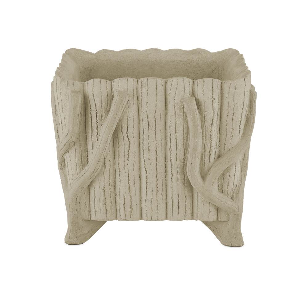 Currey And Company 2200-0023 Portland,Faux Bois Square Faux Bois Planter Image 3