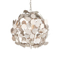 Currey And Company 9000-1198 Contemporary Silver Leaf,Contemporary Silver Lunaria Orb Chandelier Image 1
