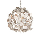 Currey And Company 9000-1198 Contemporary Silver Leaf,Contemporary Silver Lunaria Orb Chandelier Image 1