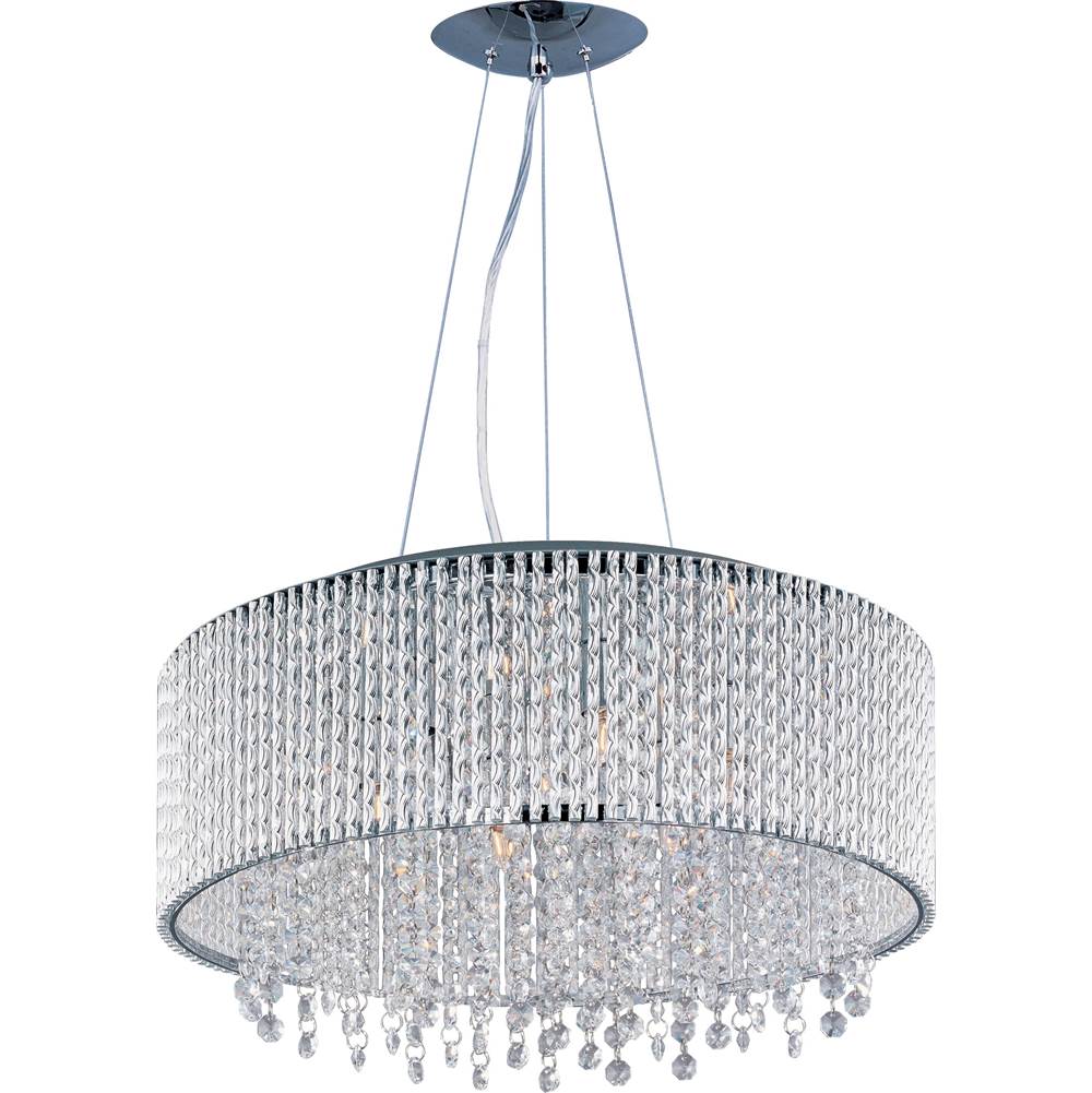 ET2 E23137-10PC Polished Chrome Spiral 10-light Pendant Image 1