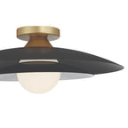 Eurofase 46815-040 Matte Black Welsh, Flush Mount, 18'', Matte Black, White Glass Image 4