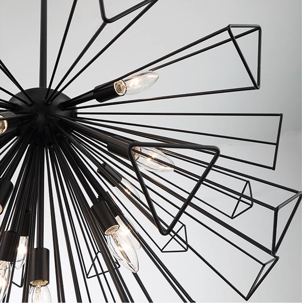 Eurofase 43863-013 Matte Black Dendelio, Chandelier , 13-light, 30'', Matte Black Image 3